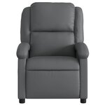 vidaXL Fauteuil de massage inclinable électrique gris similicuir