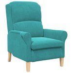 vidaXL fauteuil Turquoise 76 x 94 x 102 cm Velours