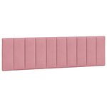 vidaXL Coussin de tête de lit Hanko rose 180 cm velours