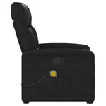 vidaXL Fauteuil inclinable de massage noir tissu microfibre