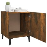 vidaXL Table de chevet Chêne fumé Bois d'ingénierie