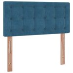 vidaXL Cadre de lit ottoman avec matelas bleu foncé 100x200 cm velours