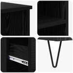 vidaXL Haut Armoire Chêne noir 40 x 36 x 110 cm Bois d'ingénierie
