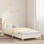 vidaXL Cadre de lit pour enfants avec tête de lit Crème 80 x 200 cm
