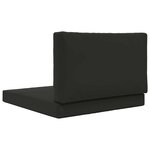 vidaXL Coussin de canapé d'extérieur 2 Pièces Noir Polyester