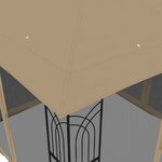 vidaXL Tonnelle avec double toit et parois en filet taupe acier