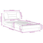 vidaXL Cadre de lit sans matelas gris 100x200 cm similicuir