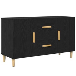 vidaXL Buffet chêne noir 100x36x60 cm bois d'ingénierie