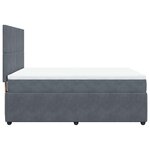vidaXL Sommier à lattes de lit et matelas Gris foncé 140x200cm Velours