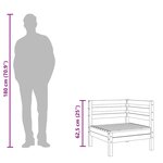 vidaXL Canapés d'angle de jardin 2 Pièces blanc bois de pin massif