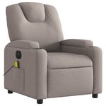 vidaXL Fauteuil de massage inclinable électrique Taupe Tissu