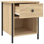 vidaXL Tables de chevet 2 Pièces chêne sonoma 40x42x50 cm bois ingénierie