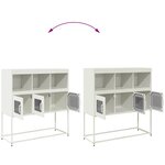 vidaXL Buffet blanc 100 5x39x107 cm acier laminé à froid