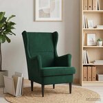 vidaXL Fauteuil Vert foncé Velours