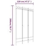 vidaXL Cloison de séparation 3 panneaux Marron 120x200 cm Tissu