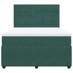 vidaXL Sommier à lattes de lit et matelas Vert foncé 140x190cm Velours