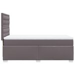 vidaXL Sommier à lattes de lit avec matelas Gris 90x190 cm Similicuir