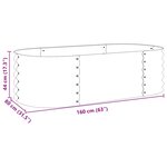vidaXL Lit surélevé de jardin 160x80x44 cm Acier galvanisé Gris