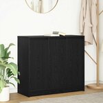 vidaXL Buffet chêne noir 85x34x76 cm bois d'ingénierie