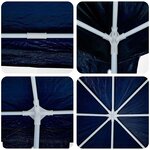 vidaXL Tente de fête Bleu  Blanc 800 x 400 x 266 cm Polyester  Acier
