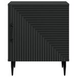 vidaXL Cabinet de chevet 2 Pièces Noir 43 x 34 5 x 50 cm