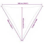 vidaXL Voile d'ombre Orange et marron 5 x 5 x 5 m