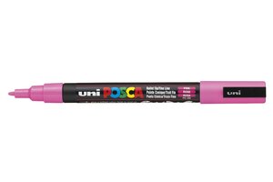 Marqueur pointe conique fine pc3m 0 9 - 1 3mm rose x 12 POSCA