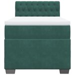 vidaXL Sommier à lattes de lit avec matelas Vert foncé 90x200 cm