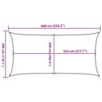 vidaXL Voile d'ombrage gris clair 6x3 m 100  polyester oxford