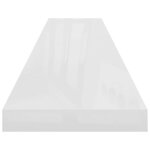 vidaXL Étagère murale flottante 2Pièces Blanc brillant 120x23 5x3 8cm MDF