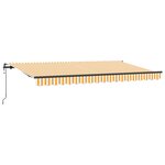vidaXL Auvent rétractable Jaune 350 x 200 cm tissu