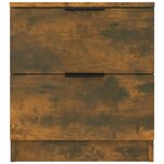 vidaXL Tables de chevet 2 Pièces Chêne fumé Bois d'ingénierie