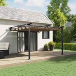 vidaXL Gazebo mural Taupe Acier