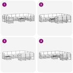 vidaXL Ensemble de canapés d'extérieur 11 pc Blanc et crème Polyester