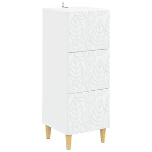 vidaXL Armoire à tiroirs 33 x 34 5 x 90 cm Bois d'ingénierie Blanc