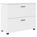 vidaXL Ensemble de mobilier de salle de bain avec tiroir 4 Pièces Blanc