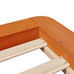 vidaXL Cadre de lit sans matelas cire marron 90x190 cm bois pin massif