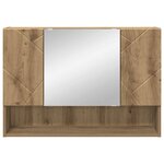 vidaXL Armoire Miroir Montage mural Chêne artisanal 80 x 17 x 55 cm