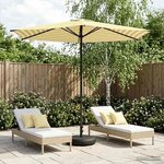 vidaXL Parasol de jardin avec base 270 x 270 cm Polyester