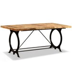 vidaXL Table à manger Bois de manguier brut 180 cm