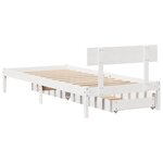 vidaXL Cadre de lit sans matelas blanc 75x190 cm bois de pin massif