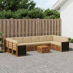 vidaXL Ensemble de canapés d'extérieur 8 pc Naturel