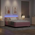 vidaXL Lit à ressorts avec matelas Rose 160 x 200 cm Velours