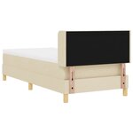 vidaXL Lit à Ressorts avec matelas Crème 90 x 190 cm tissu