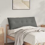 vidaXL Coussin de Dos Gris foncé 120 x 50 cm Tissu en microfibre
