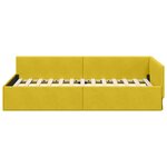 vidaXL Cadre de lit d'angle Jaune 90 cm x 200 cm tissu