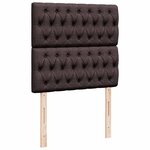 vidaXL Sommier à lattes de lit avec matelas Marron foncé 100x200 cm