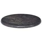 vidaXL Dessus de table Noir Ø50x2 5 cm Marbre