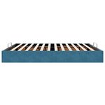 VidaXL Cadre de lit ottoman sans matelas bleu foncé 160x200 cm velours