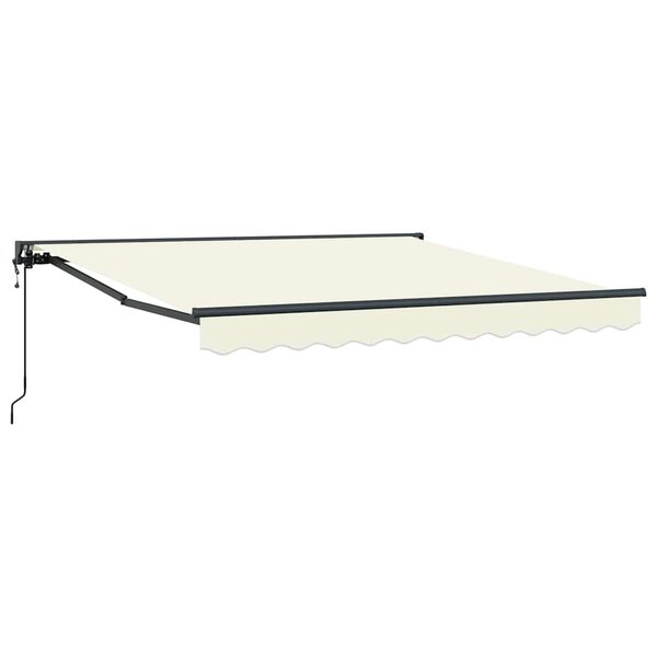 vidaXL Auvent Rétractable Crème 300x250 cm tissu